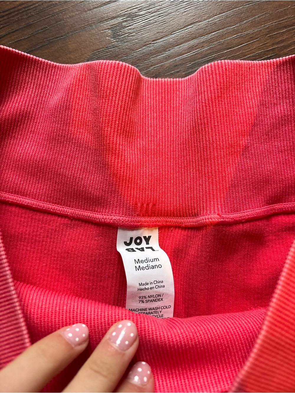 JoyLab Coral Ribbed High-Rise Bike Shorts - Picture 2 of 2